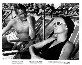 To Catch A Thief Cary Grant Bare Chested Grace Kelly Swimsuit Photo