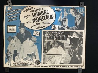 1953 B.  Abbott - A.  Costello Meet Dr.  Jekyll Mr.  Hyde Mexican Lobby Card