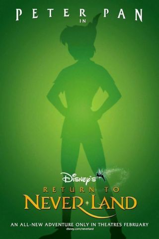 Return To Neverland Peter Pan Tinkerbell Rare Walt Disney Movie Poster