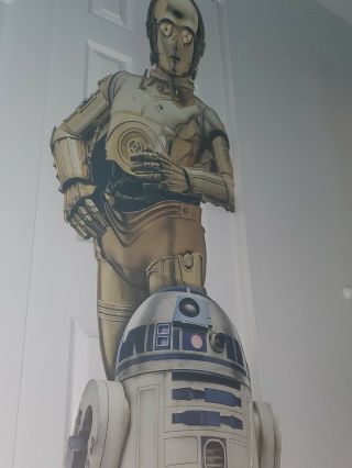 R2 - D2 & C - 3po Star Wars Droids Lifesize Cardboard Cutout Standup Standee Poster