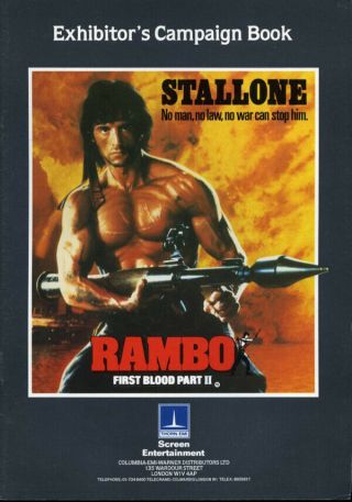 Rambo First Blood Part 2 Sylvester Stallone Pressbook 28 Page Photos