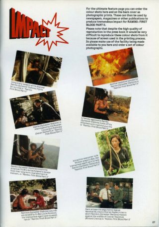 Rambo First Blood Part 2 Sylvester Stallone Pressbook 28 page Photos 2