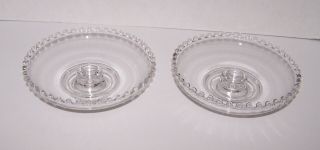 Vintage Set Of Candlewick Candle Stick Holders By Imperial Glass.