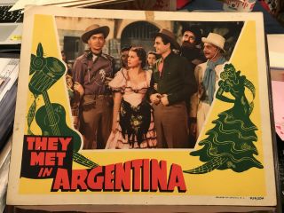 They Met In Argentina 1941 Rko 11x14 " Lobby Card Maureen O 