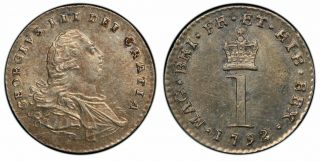 Great Britain.  George Iii.  1792 Silver Penny,  Pcgs Ms61.  “wire Money”