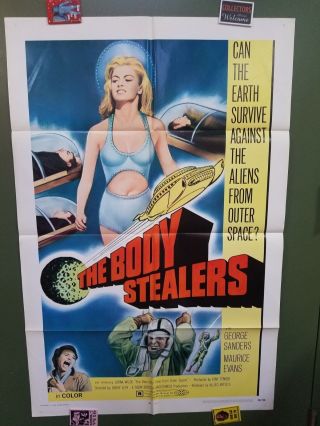 1970 The Body Stealers 27 " X41 " One Sheet Poster Lorna Wilde English Sci - Fi