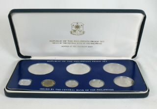1976 Republic Of The Philippines 8 Coin Proof Set With C.  O.  A.