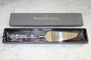 Waterford Crystal Lismore Offset Cake Server Bridal Wedding Knife 12.  5” Ireland