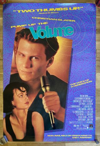 Pump Up The Volume Movie Poster Christian Slater 1990 Video Promo