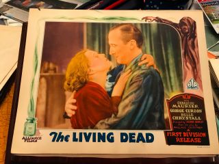 The Living Dead (the Scotland Yard Mystety) 1934 Lobby Card Gerald Du Maurier Bell
