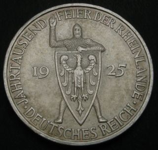 Germany (weimar Republic) 5 Reichmark 1925 F - Silver - Rhineland - 1731