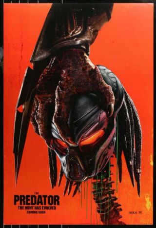 The Predator - 27 " X40 " D/s Movie Poster One Sheet 2018 Thomas Jane