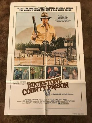 Buckstone County Prison David Allan Coe Orig 1978 1 Sheet Movie Poster 27 X 41