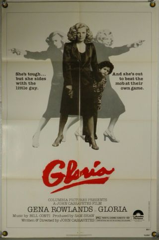 Gloria Ff Orig 1sh Movie Poster Gena Rowlands Buck Henry John Cassavetes (1980)