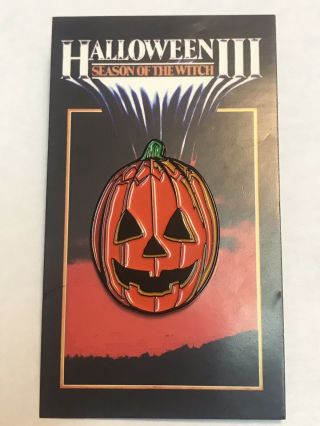 Halloween 3 Season Of The Witch Pumpkin Enamel Art Lapel Pin Horror Movie Mondo