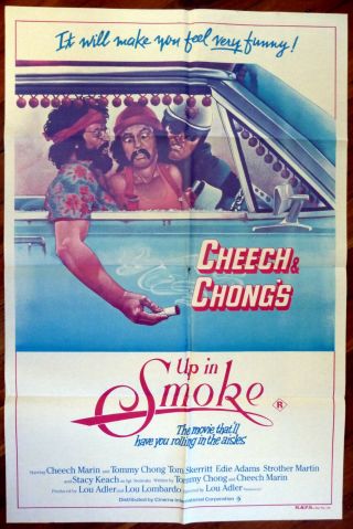 Up In Smoke Cheech & Chong 1978 Australian One Sheet Movie Poster