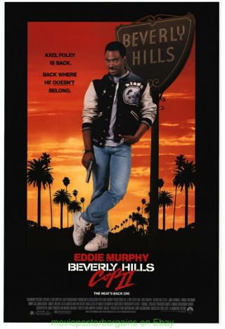Beverly Hills Cop 2 Movie Poster Rolled One Sheet 27x40 Eddie Murphy