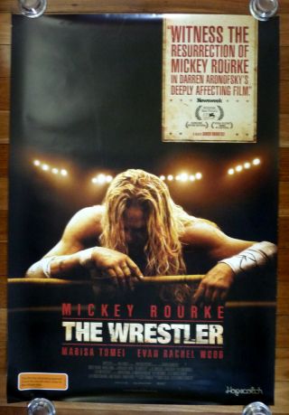 The Wrestler 2008 Australian One Sheet Movie Poster Mickey Rourke