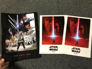 Star Wars Japan Cinema Program Pressbook Flyer Set Episode 8 The Last Jedi Rey