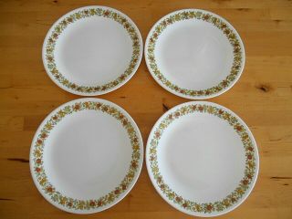 4 Corelle Spice Of Life 10 1/4 " Dinner Plates - & Shiny