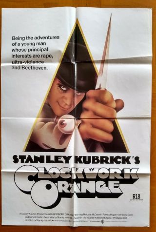 A Clockwork Orange (1972) Australian One Sheet Movie Poster