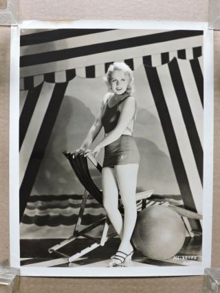 Anita Page Leggy Swimsuit Pinup Studio Portrait Photo 1932 Mgm