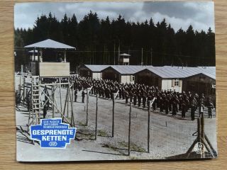 Steve Mcqueen: The Great Escape Scarce German Lobby Card 25 Gesprengte Ketten