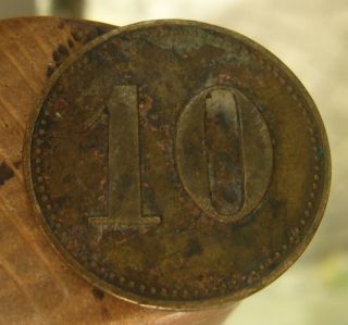 1914 SMS EMDEN Kantine 10 Pfennig Token 2