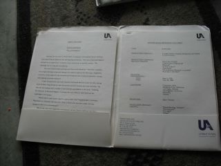 1988 Rainman Press Kit Folder with Production Notes and Papers 2