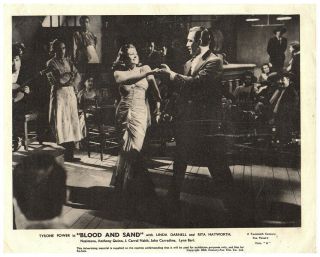 Blood And Sand Lobby Card Rita Hayworth Dances With Anthony Quinn 1941
