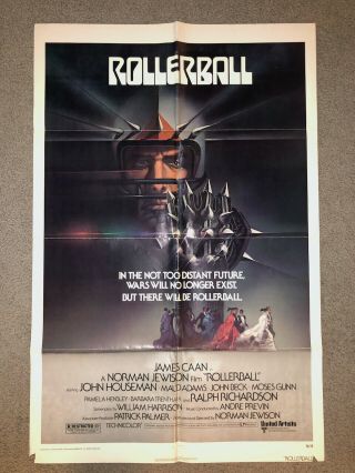 Rollerball Classic 1975 Film - Authentic Vintage Movie Poster One Sheet
