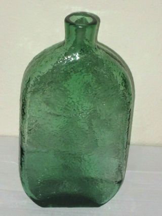 Vintage 1960 ' s Italian Empoli Glass Green Decanter Bottle Vase Bird Wayne Husted 3