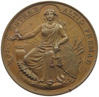 Denmark Medal 1898 Industry And Agri.  Exhibition 37mm 26g V14 093