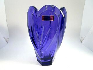 Waterford Marquis Purple Sweet Memories 6.  5 " Flower Vase Made Germany W/box