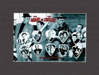 Abbott & And Costello Matted Picture Guitar Pick Set Special Edition Whos On 1st