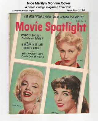 1956 Movie Spotlight - Marilyn Monroe Cover & Pics - Very Scarce
