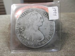 1794 8 Real Mexican Silver Coin (m2)