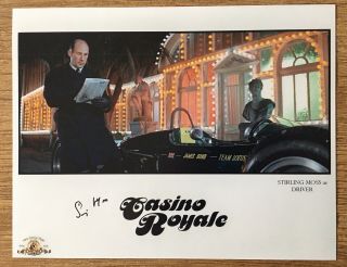Stirling Moss Casino Royale James Bond 007 Signed 8x10 Photo Formula One
