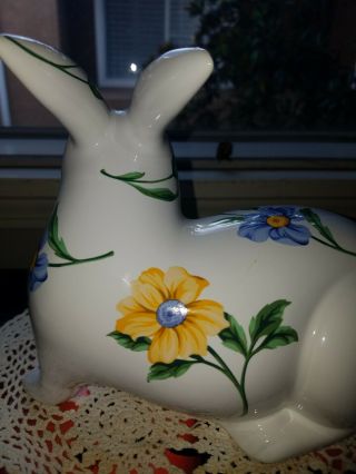 Tiffany & Co Sintra Floral Porcelain Bunny Rabbit 1996 Made In Portugal
