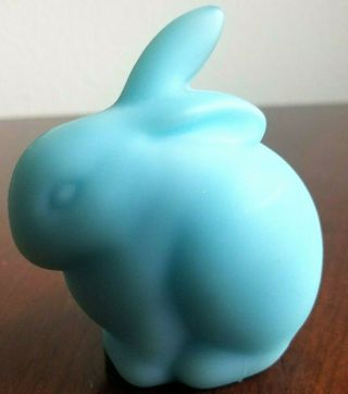 Fenton Art Glass Blue Satin Bunny Rabbit