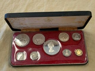 1971 Commonwealth Of The Bahama Islands 9 Coin Proof Set In Orig Gvt Pckg W/coa