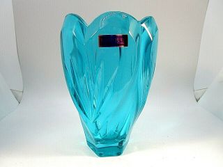 Waterford Marquis Turquoise Sweet Memories 6.  5 " Flower Vase Made Germany W/box