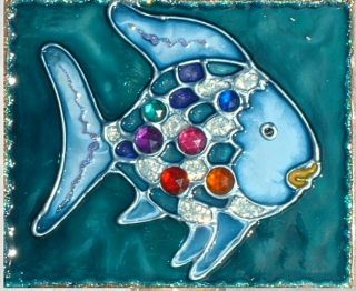 Personalize Rainbow Fish Nightlight Wall Plug In Under The Sea Nursery Gift