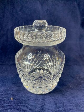 Vintage Waterford Crystal Honey Jam Jar With Lid,  Signed Marked A604