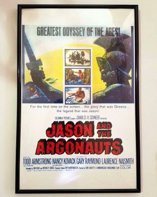 Jason And The Argonauts 1963 Todd Armstrong 11 X 17 Framed Movie Poster Pre - Own