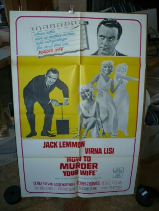 How To Murder Your Wife,  Orig 1 - Sht / Movie Poster (jack Lemmon,  Virna Lisi)