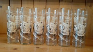 Set of 6 Vintage Libbey Asian Pagoda Collins - Highball - Iced Tea Glasses 2