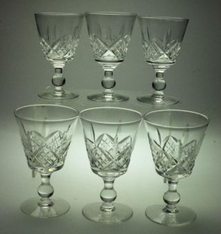 Set Of 6 Port Wine Glasses Glengarry Cambridge Design By Stuart Branded Tb33