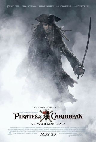 Pirates Of The Caribbean At Worlds End Movie Poster 2 Sided 27x40