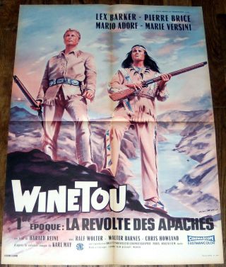 Winnetou Apache Gold Pierre Brice Harald Reinl Mario Adorf Medium French Poster